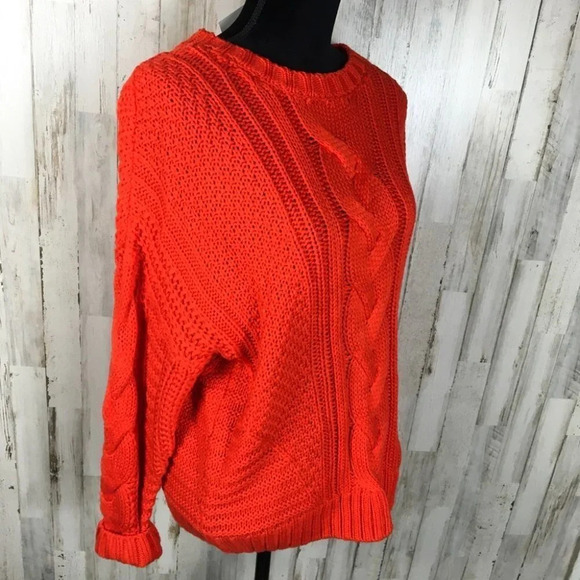One A Nordstrom Mixed Knit Crew Neck Sweater M NWT - Picture 4 of 6